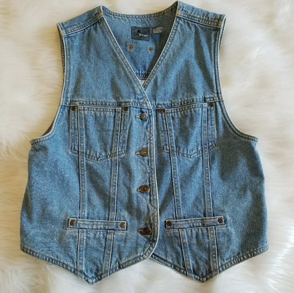 Denim Vest, Button Up 90s vintage